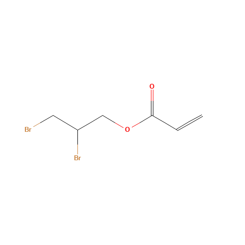 2,3-dibromopropyl prop-2-enoate (CAS: 19660-16-3) - Chemical Structure and Molecular Formula 