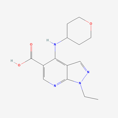 1-ethyl-4-(oxan-4-ylamino)pyrazolo[3,4-b]pyridine-5-carboxylic acid (CAS: 675112-03-5) - Related Chemical Product