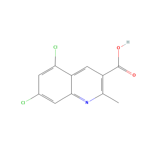 5,7-dichloro-2-methylquinoline-3-carboxylic acid (CAS: 948293-69-4) - Chemical Structure and Molecular Formula 