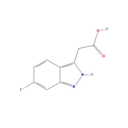 2-(6-fluoro-2H-indazol-3-yl)acetic acid (CAS: 1432128-09-0) - Chemical Structure and Molecular Formula 