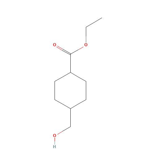 ethyl 4-(hydroxymethyl)cyclohexane-1-carboxylate (CAS: 104802-52-0) - Chemical Structure and Molecular Formula 