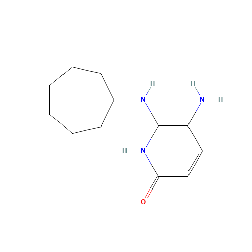 5-amino-6-(cycloheptylamino)-1H-pyridin-2-one (CAS: 1217349-91-1) - Chemical Structure and Molecular Formula 