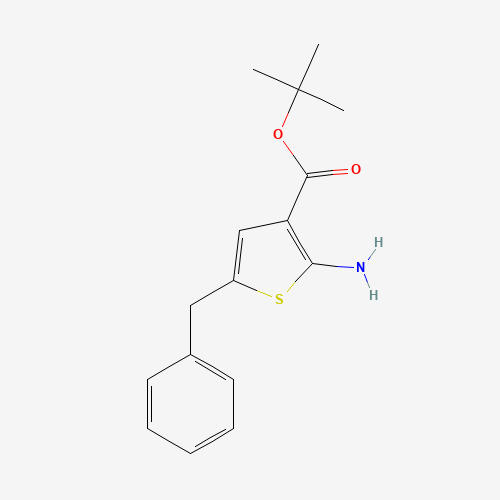 tert-butyl 2-amino-5-benzylthiophene-3-carboxylate (CAS: 554443-92-4) - Chemical Structure and Molecular Formula 