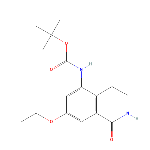 tert-butyl N-(1-oxo-7-propan-2-yloxy-3,4-dihydro-2H-isoquinolin-5-yl)carbamate (CAS: 1616289-55-4) - Related Chemical Product