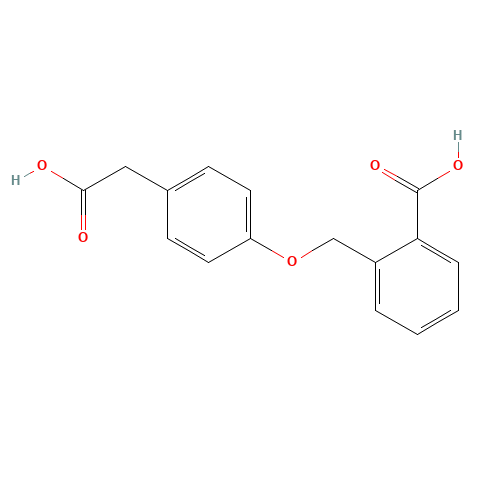 2-[[4-(carboxymethyl)phenoxy]methyl]benzoic acid (CAS: 55453-89-9) - Chemical Structure and Molecular Formula 
