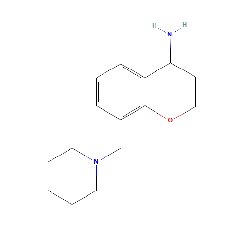 8-(piperidin-1-ylmethyl)-3,4-dihydro-2H-chromen-4-amine (CAS: 795271-48-6) - Chemical Structure and Molecular Formula 