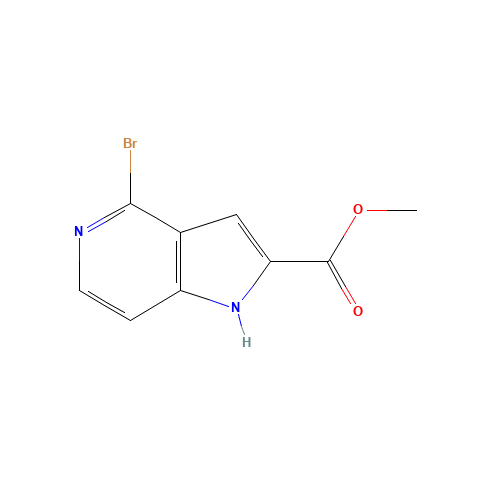 methyl 4-bromo-1H-pyrrolo[3,2-c]pyridine-2-carboxylate (CAS: 871583-15-2) - Chemical Structure and Molecular Formula 