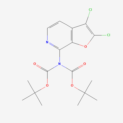 tert-butyl N-(2,3-dichlorofuro[2,3-c]pyridin-7-yl)-N-[(2-methylpropan-2-yl)oxycarbonyl]carbamate (CAS: 1326713-68-1) - Related Chemical Product