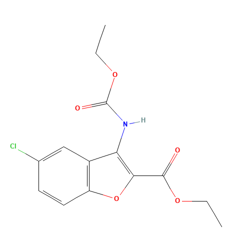 ethyl 5-chloro-3-(ethoxycarbonylamino)-1-benzofuran-2-carboxylate (CAS: 1002352-24-0) - Related Chemical Product