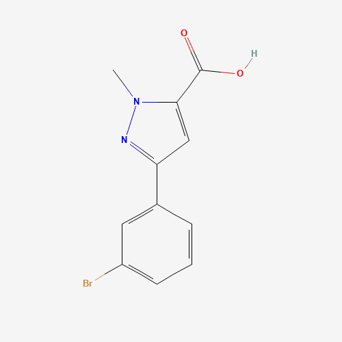 5-(3-bromophenyl)-2-methylpyrazole-3-carboxylic acid (CAS: 93618-35-0) - Chemical Structure and Molecular Formula 