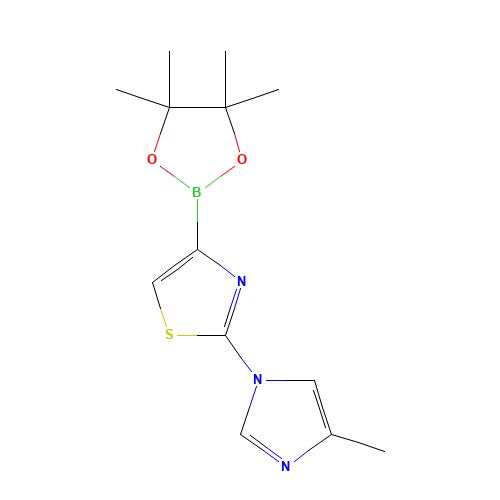 2-(4-methylimidazol-1-yl)-4-(4,4,5,5-tetramethyl-1,3,2-dioxaborolan-2-yl)-1,3-thiazole (CAS: 1312942-10-1) - Related Chemical Product