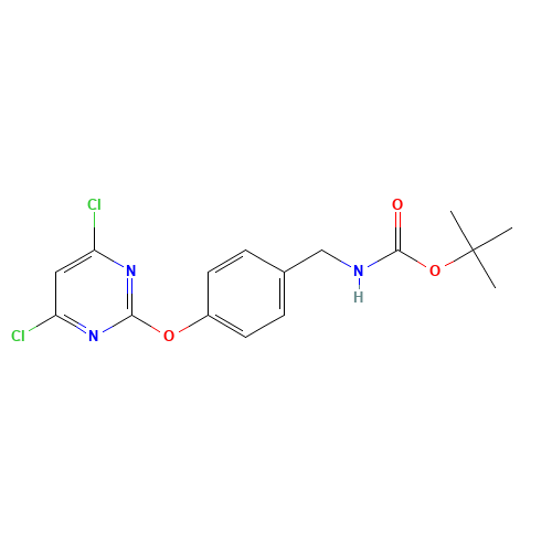 tert-butyl N-[[4-(4,6-dichloropyrimidin-2-yl)oxyphenyl]methyl]carbamate (CAS: 1359965-86-8) - Related Chemical Product