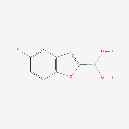 (5-bromo-1-benzofuran-2-yl)boronic acid (CAS: 331833-99-9) - Chemical Structure and Molecular Formula 