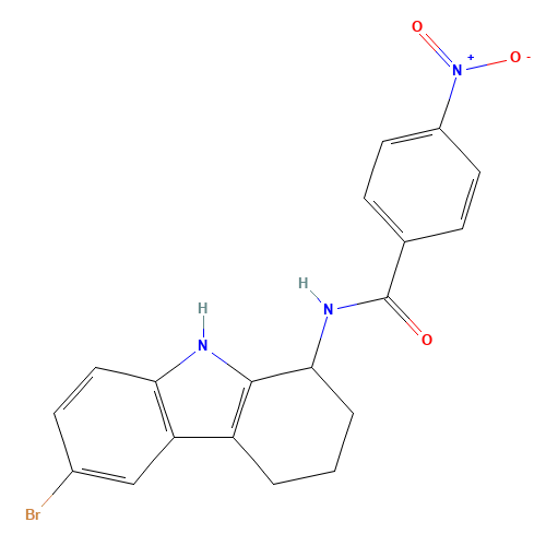 N-(6-bromo-2,3,4,9-tetrahydro-1H-carbazol-1-yl)-4-nitrobenzamide (CAS: 827590-54-5) - Related Chemical Product