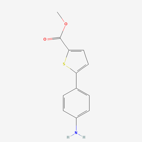 methyl 5-(4-aminophenyl)thiophene-2-carboxylate (CAS: 80387-66-2) - Chemical Structure and Molecular Formula 