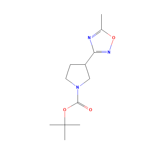 tert-butyl 3-(5-methyl-1,2,4-oxadiazol-3-yl)pyrrolidine-1-carboxylate (CAS: 1225218-59-6) - Related Chemical Product