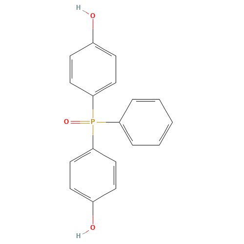 4-[(4-hydroxyphenyl)-phenylphosphoryl]phenol (CAS: 795-43-7) - Chemical Structure and Molecular Formula 
