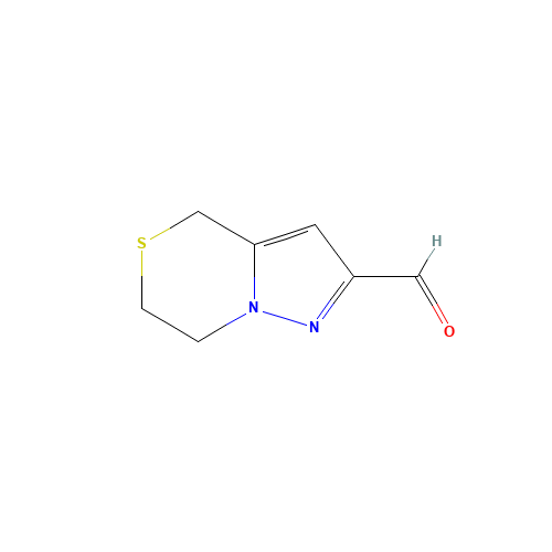 6,7-dihydro-4H-pyrazolo[5,1-c][1,4]thiazine-2-carbaldehyde (CAS: 623564-62-5) - Chemical Structure and Molecular Formula 