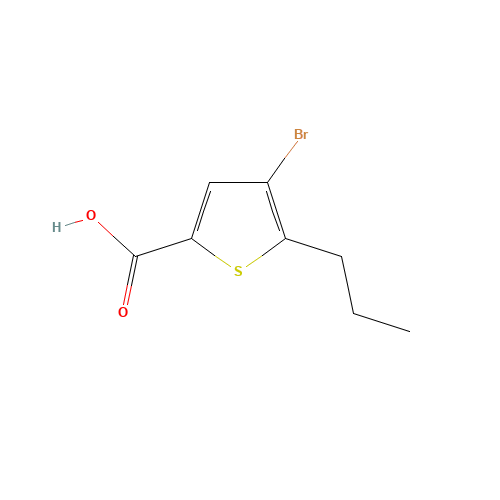 4-bromo-5-propylthiophene-2-carboxylic acid (CAS: 869951-15-5) - Chemical Structure and Molecular Formula 