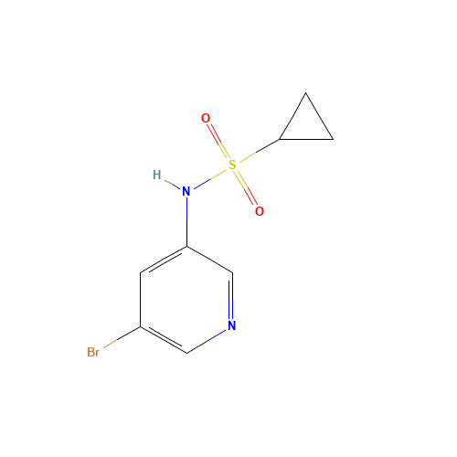 N-(5-bromopyridin-3-yl)cyclopropanesulfonamide (CAS: 1083326-19-5) - Chemical Structure and Molecular Formula 