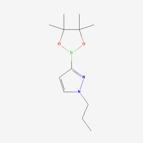 1-propyl-3-(4,4,5,5-tetramethyl-1,3,2-dioxaborolan-2-yl)pyrazole (CAS: 934586-51-3) - Chemical Structure and Molecular Formula 