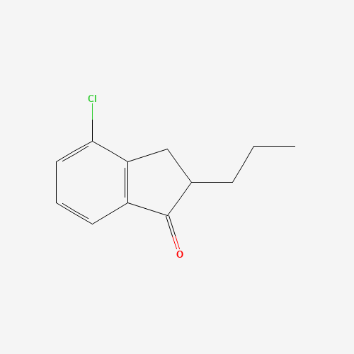 4-chloro-2-propyl-2,3-dihydroinden-1-one (CAS: 1003709-07-6) - Chemical Structure and Molecular Formula 