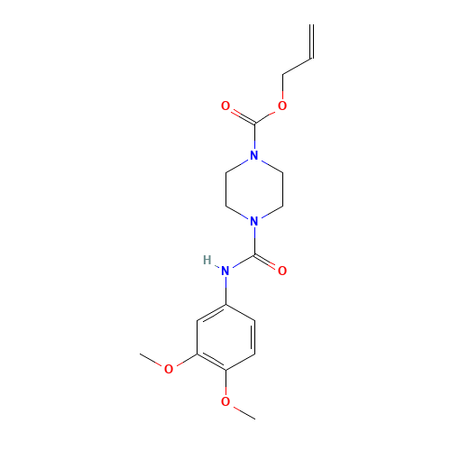 prop-2-enyl 4-[(3,4-dimethoxyphenyl)carbamoyl]piperazine-1-carboxylate (CAS: 75289-77-9) - Related Chemical Product