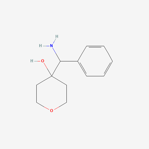 4-[amino(phenyl)methyl]oxan-4-ol (CAS: 1429180-74-4) - Chemical Structure and Molecular Formula 