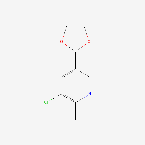 3-chloro-5-(1,3-dioxolan-2-yl)-2-methylpyridine (CAS: 1198016-38-4) - Related Chemical Product