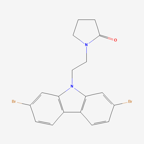 1-[2-(2,7-dibromocarbazol-9-yl)ethyl]pyrrolidin-2-one (CAS: 1616114-32-9) - Related Chemical Product
