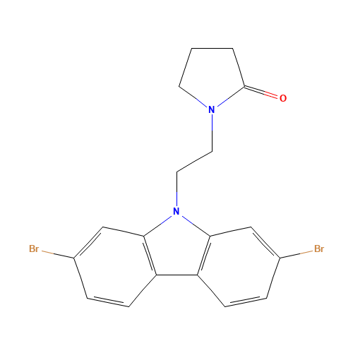 1-[2-(2,7-dibromocarbazol-9-yl)ethyl]pyrrolidin-2-one (CAS: 1616114-32-9) - Related Chemical Product