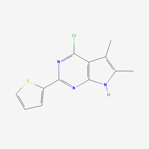 4-chloro-5,6-dimethyl-2-thiophen-2-yl-7H-pyrrolo[2,3-d]pyrimidine (CAS: 251947-14-5) - Related Chemical Product