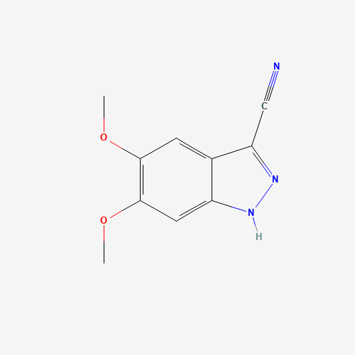 5,6-dimethoxy-1H-indazole-3-carbonitrile (CAS: 29281-09-2) - Chemical Structure and Molecular Formula 