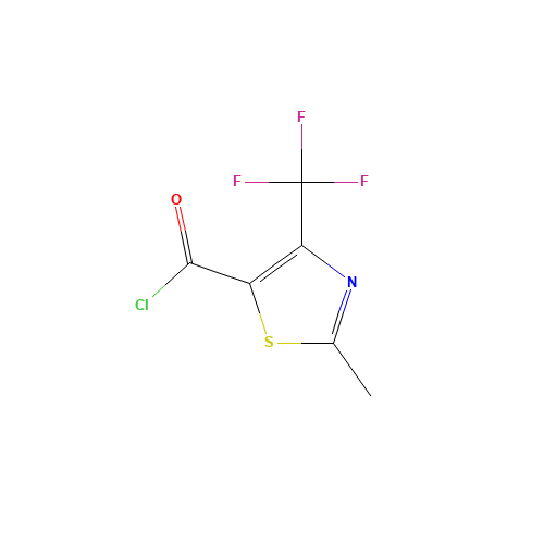 2-methyl-4-(trifluoromethyl)-1,3-thiazole-5-carbonyl chloride (CAS: 117724-64-8) - Chemical Structure and Molecular Formula 