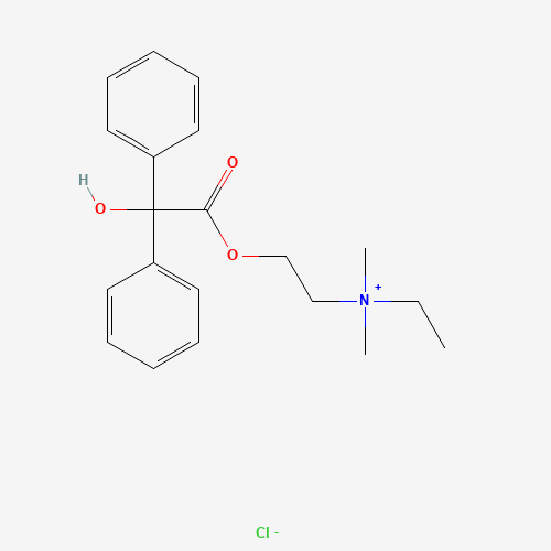 ethyl-[2-(2-hydroxy-2,2-diphenylacetyl)oxyethyl]-dimethylazanium;chloride (CAS: 1164-38-1) - Related Chemical Product