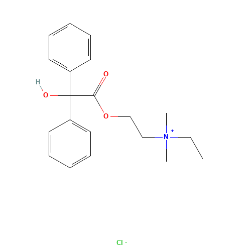 ethyl-[2-(2-hydroxy-2,2-diphenylacetyl)oxyethyl]-dimethylazanium;chloride (CAS: 1164-38-1) - Related Chemical Product