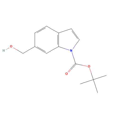tert-butyl 6-(hydroxymethyl)indole-1-carboxylate (CAS: 354587-72-7) - Chemical Structure and Molecular Formula 