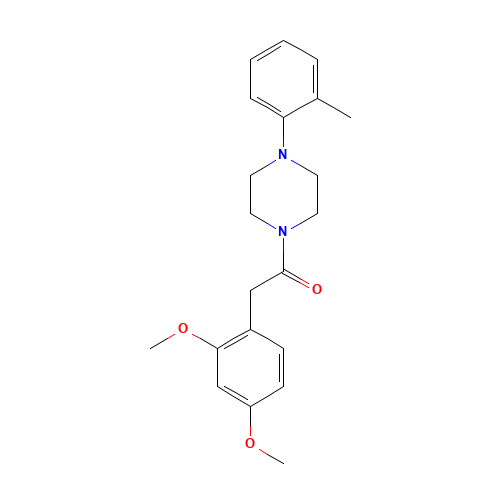 2-(2,4-dimethoxyphenyl)-1-[4-(2-methylphenyl)piperazin-1-yl]ethanone (CAS: 170929-66-5) - Related Chemical Product