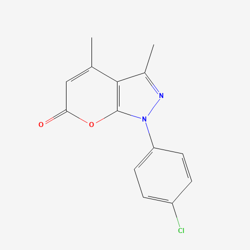 1-(4-chlorophenyl)-3,4-dimethylpyrano[2,3-c]pyrazol-6-one (CAS: 74169-54-3) - Related Chemical Product
