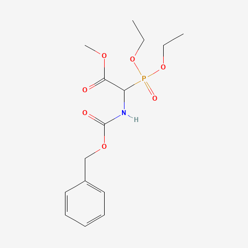 methyl 2-diethoxyphosphoryl-2-(phenylmethoxycarbonylamino)acetate (CAS: 114684-69-4) - Chemical Structure and Molecular Formula 