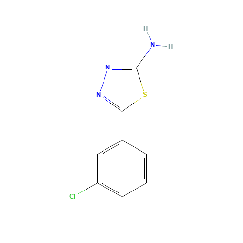 5-(3-chlorophenyl)-1,3,4-thiadiazol-2-amine (CAS: 70057-67-9) - Chemical Structure and Molecular Formula 