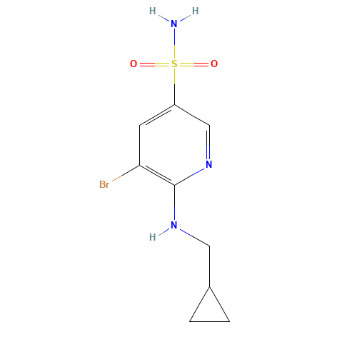 5-bromo-6-(cyclopropylmethylamino)pyridine-3-sulfonamide (CAS: 1446236-93-6) - Related Chemical Product
