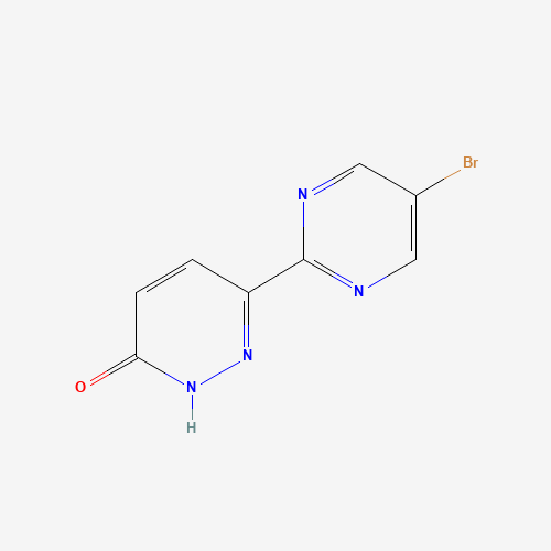 3-(5-bromopyrimidin-2-yl)-1H-pyridazin-6-one (CAS: 1308789-53-8) - Chemical Structure and Molecular Formula 