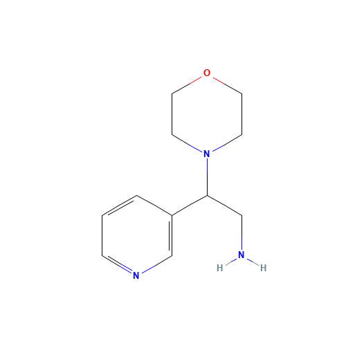 2-morpholin-4-yl-2-pyridin-3-ylethanamine (CAS: 410544-52-4) - Chemical Structure and Molecular Formula 
