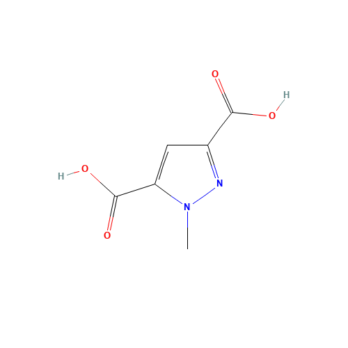 1-methylpyrazole-3,5-dicarboxylic acid (CAS: 75092-39-6) - Chemical Structure and Molecular Formula 