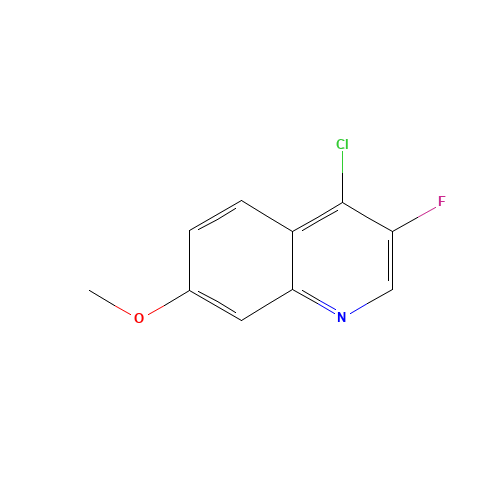 4-chloro-3-fluoro-7-methoxyquinoline (CAS: 852062-11-4) - Chemical Structure and Molecular Formula 