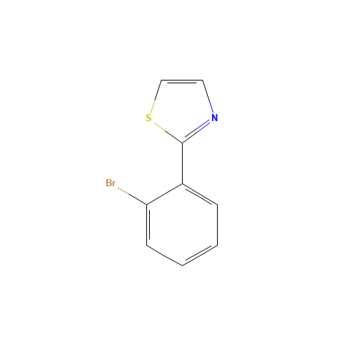 2-(2-bromophenyl)-1,3-thiazole (CAS: 30216-46-7) - Chemical Structure and Molecular Formula 