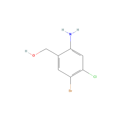 (2-amino-5-bromo-4-chlorophenyl)methanol (CAS: 1036757-10-4) - Chemical Structure and Molecular Formula 