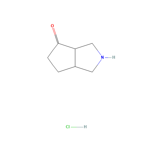 2,3,3a,5,6,6a-hexahydro-1H-cyclopenta[c]pyrrol-4-one;hydrochloride (CAS: 127430-46-0) - Chemical Structure and Molecular Formula 