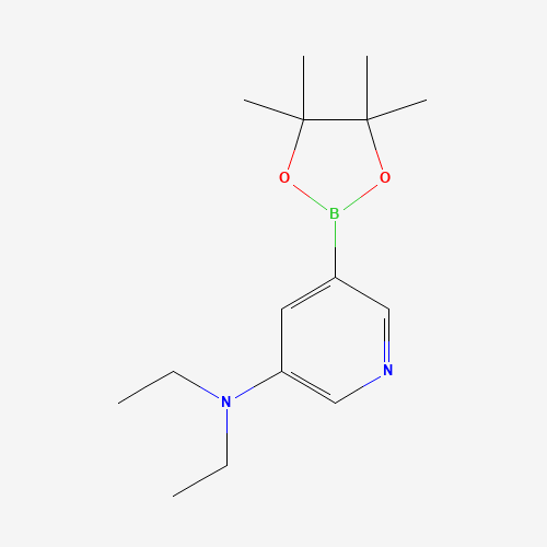 N,N-diethyl-5-(4,4,5,5-tetramethyl-1,3,2-dioxaborolan-2-yl)pyridin-3-amine (CAS: 1257554-15-6) - Chemical Structure and Molecular Formula 